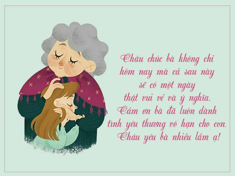 Express your respect and wish Grandma a long, peaceful life with her family.