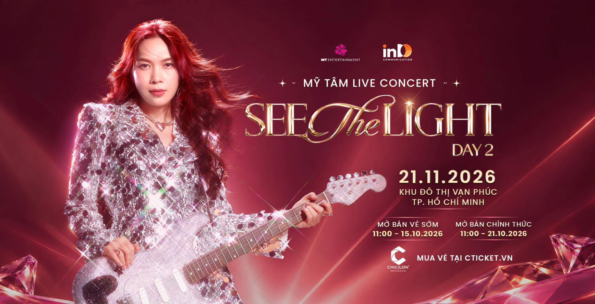 Thông tin ngày diễn và địa điểm giúp khán giả chủ động lên kế hoạch tham dự concert Mỹ Tâm. (Nguồn: Internet)