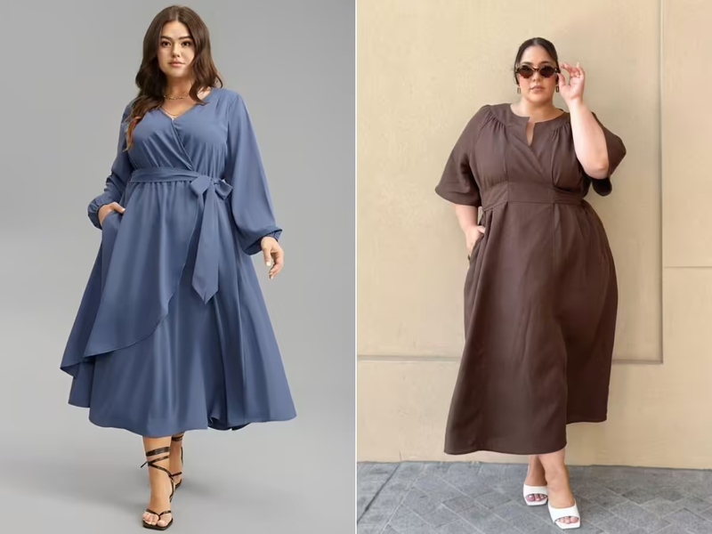Thiết kế váy wrap đắp chéo giúp phân chia tỷ lệ cơ thể cân đối và duyên dáng (Nguồn: Internet) Thiết kế váy wrap đắp chéo giúp phân chia tỷ lệ cơ thể cân đối và duyên dáng (Nguồn: Internet)