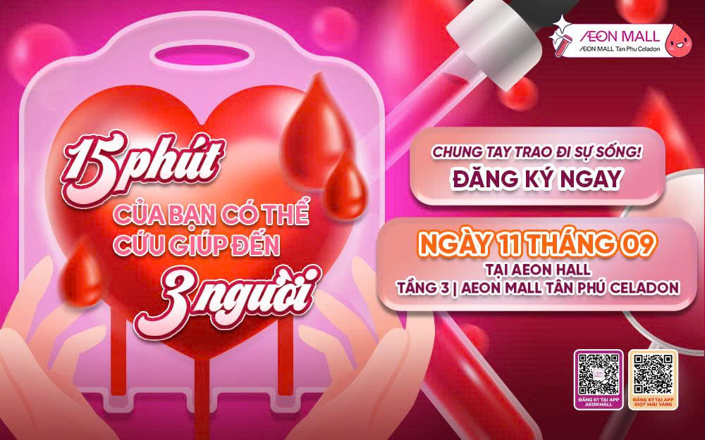 HIẾN MÁU NHÂN ĐẠO | 07:30 ~ 10:00 NGÀY 11/09/2025