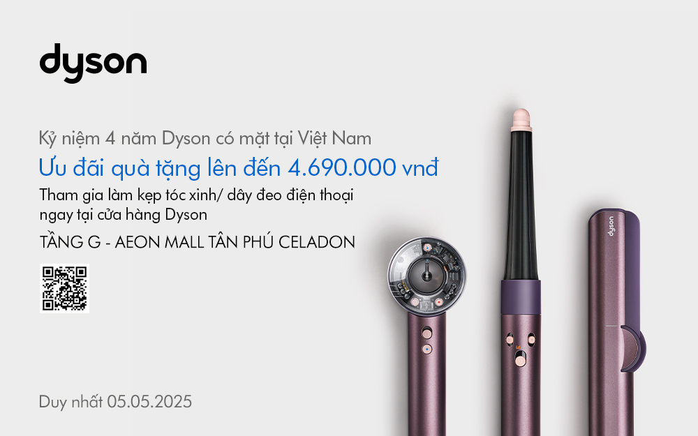 KỶ NIỆM 4 NĂM DYSON CÓ MẶT TẠI VIỆT NAM - THAM GIA MIỄN PHÍ DIY NGAY TẠI CỬA HÀNG