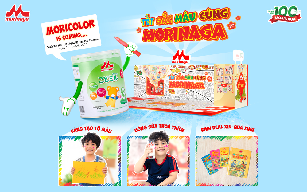 THAM GIA NGAY TẾT SẮC MÀU CÙNG MORINAGA TẠI AEON MALL TÂN PHÚ CELADON