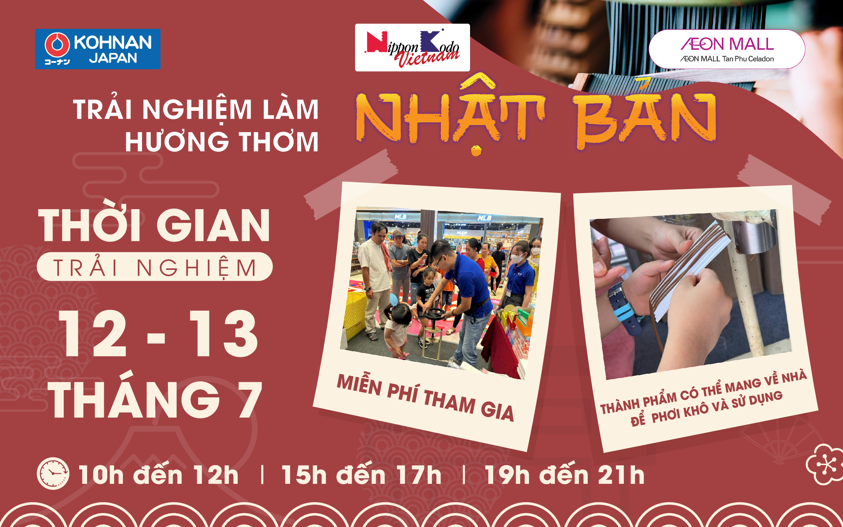 TRẢI NGHIỆM VUI – LÀM HƯƠNG THƠM NHẬT BẢN CÙNG NIPPON KODO – NHẬN QUÀ YÊU TẠI KOHNAN TÂN PHÚ
