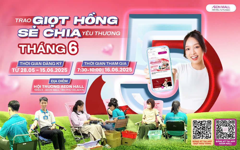 HIẾN MÁU NHÂN ĐẠO | 07:30 ~ 10:00 NGÀY 16/06/2025