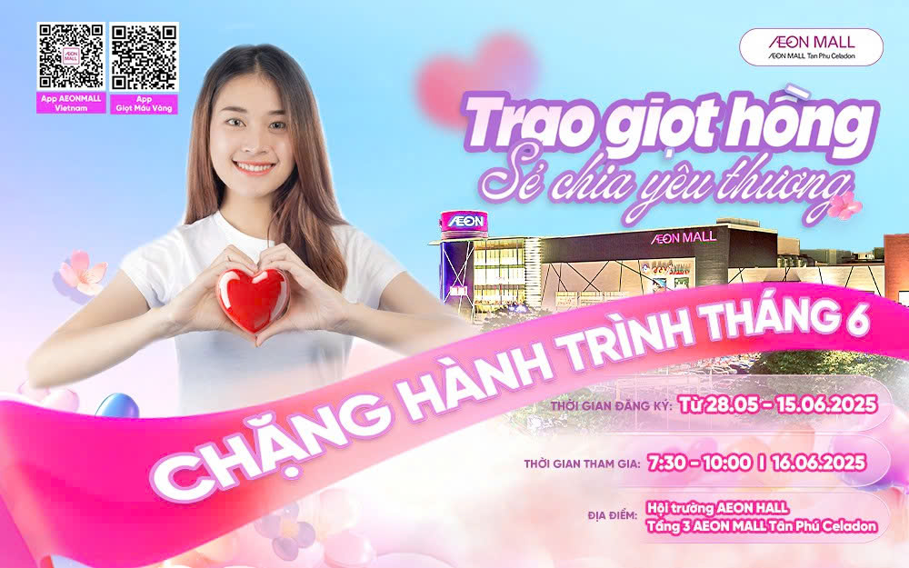 HIẾN MÁU NHÂN ĐẠO | 07:30 ~ 10:00 NGÀY 16/06/2025