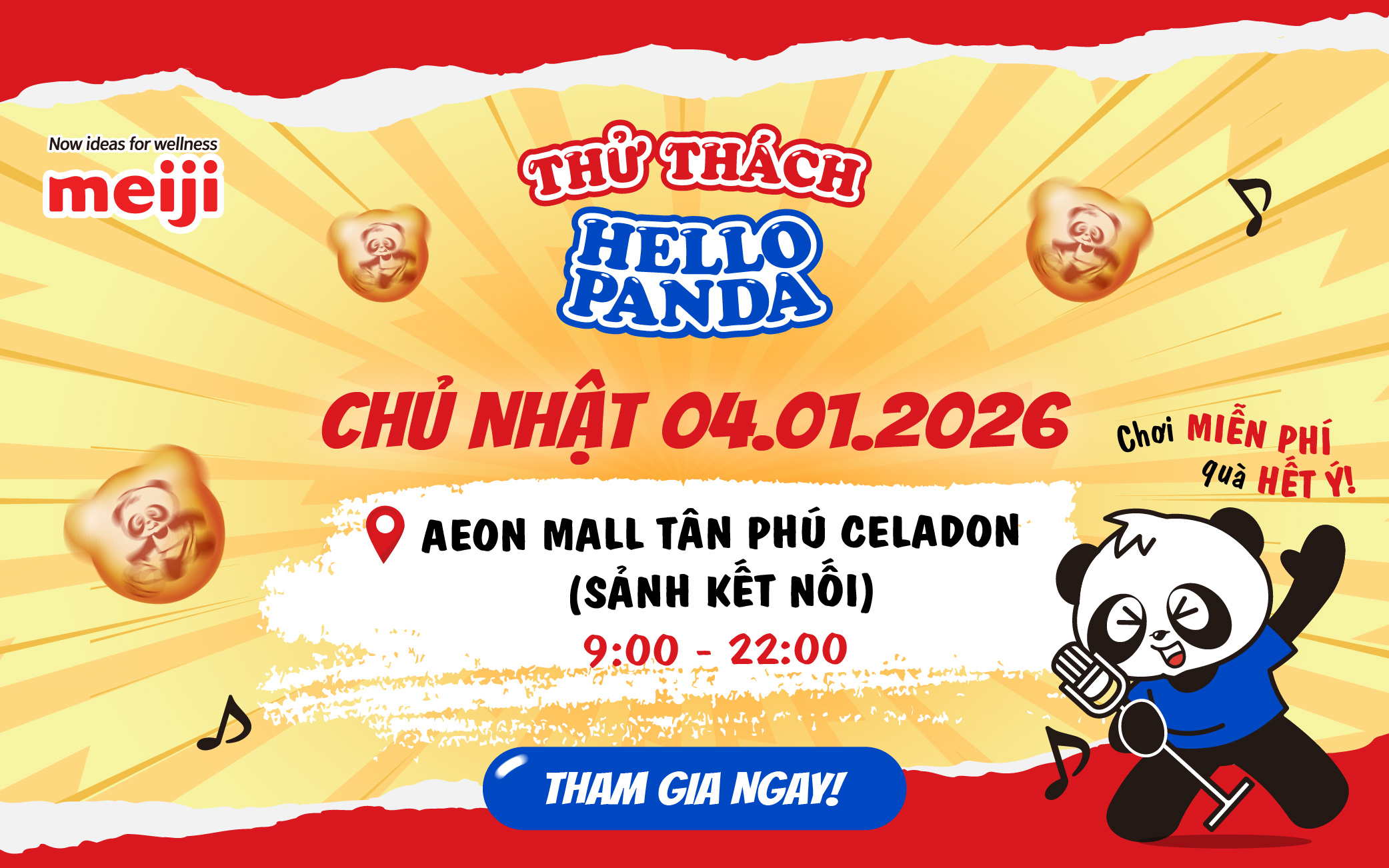 VUI CHƠI MIỄN PHÍ NHẬN QUÀ HẾT Ý CÙNG HELLO PANDA!