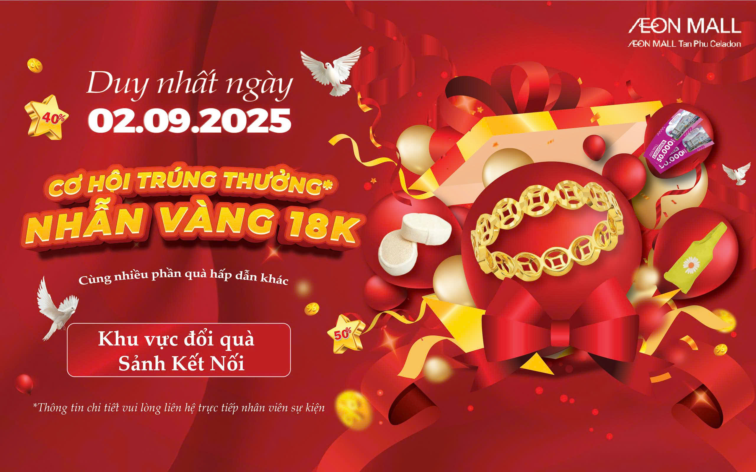 CƠ HỘI TRÚNG THƯỞNG NHẪN VÀNG 18K