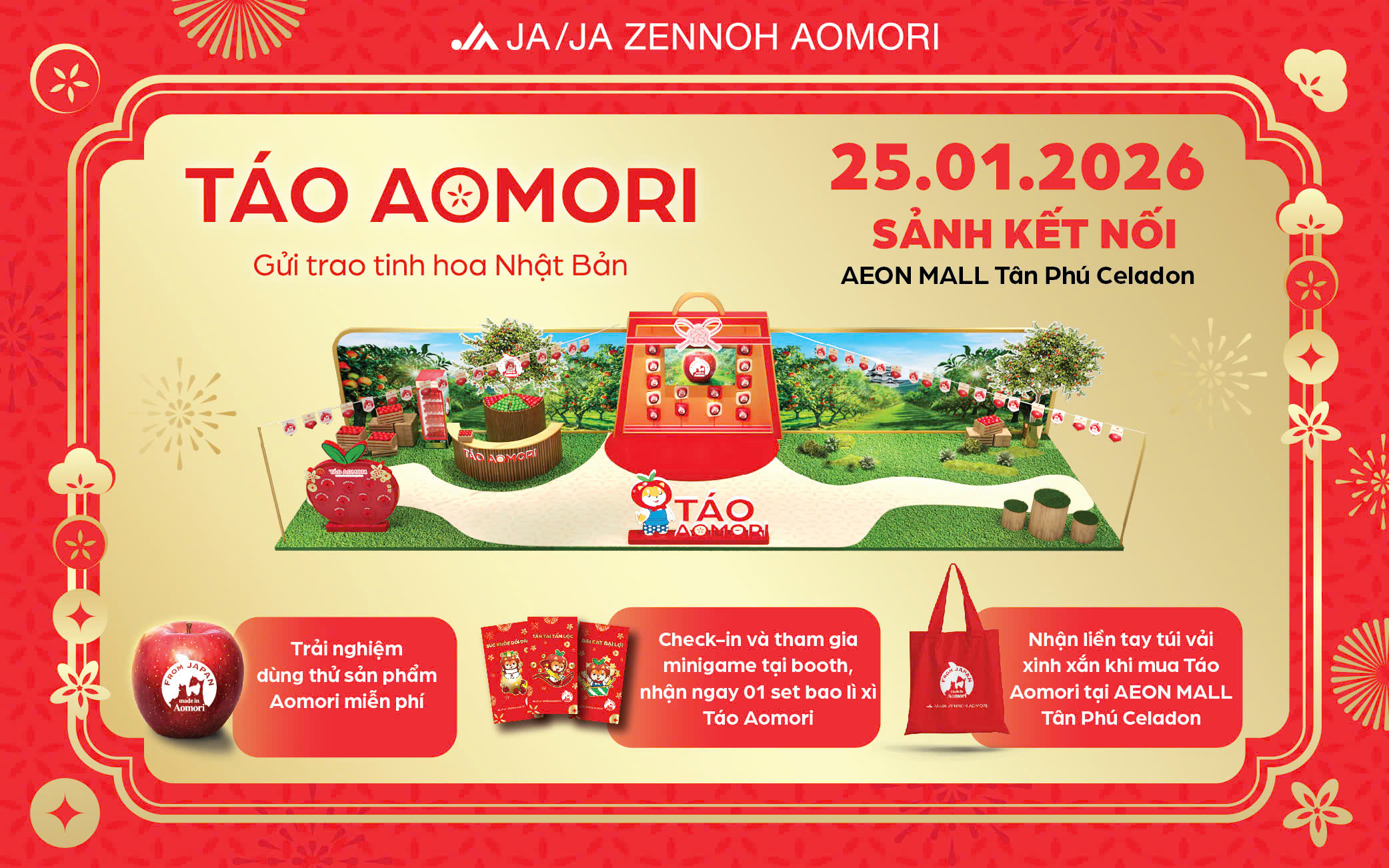 KHAI TẾT VẬN ĐỎ – MỞ NĂM NGỌT LÀNH CÙNG TÁO AOMORI