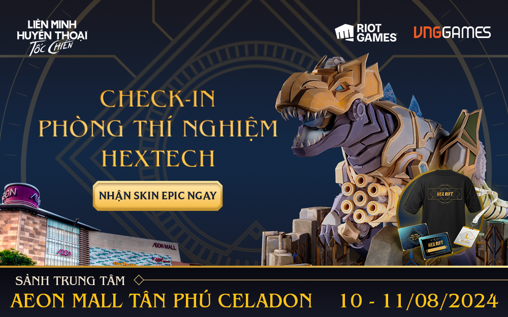 CƠ HỘI CHIÊM NGƯỠNG T-HEX MECHA VÀ NHẬN NGAY SKIN EPIC TỐC CHIẾN!