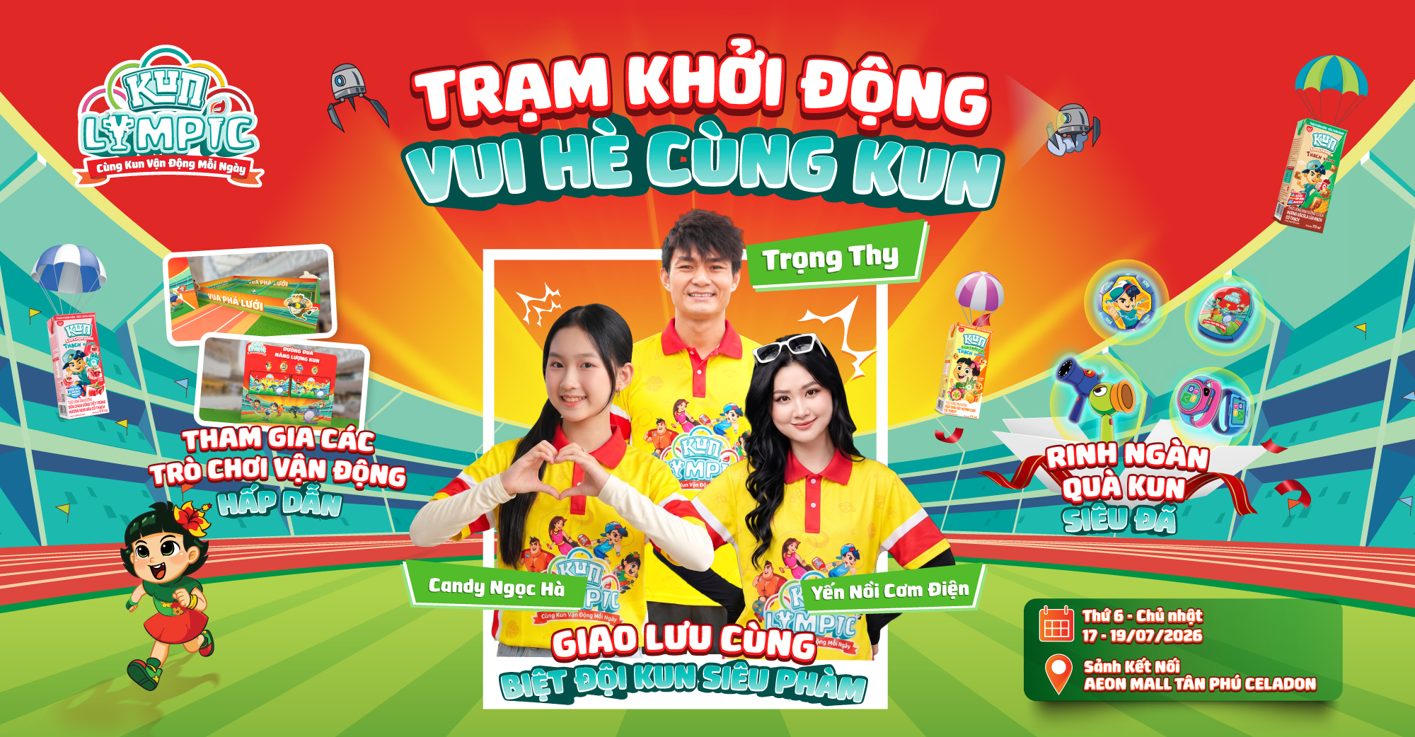 TRẠM KHỞI ĐỘNG VUI HÈ CÙNG KUN CHÍNH THỨC ĐỔ BỘ AEON MALL TÂN PHÚ CELADON!