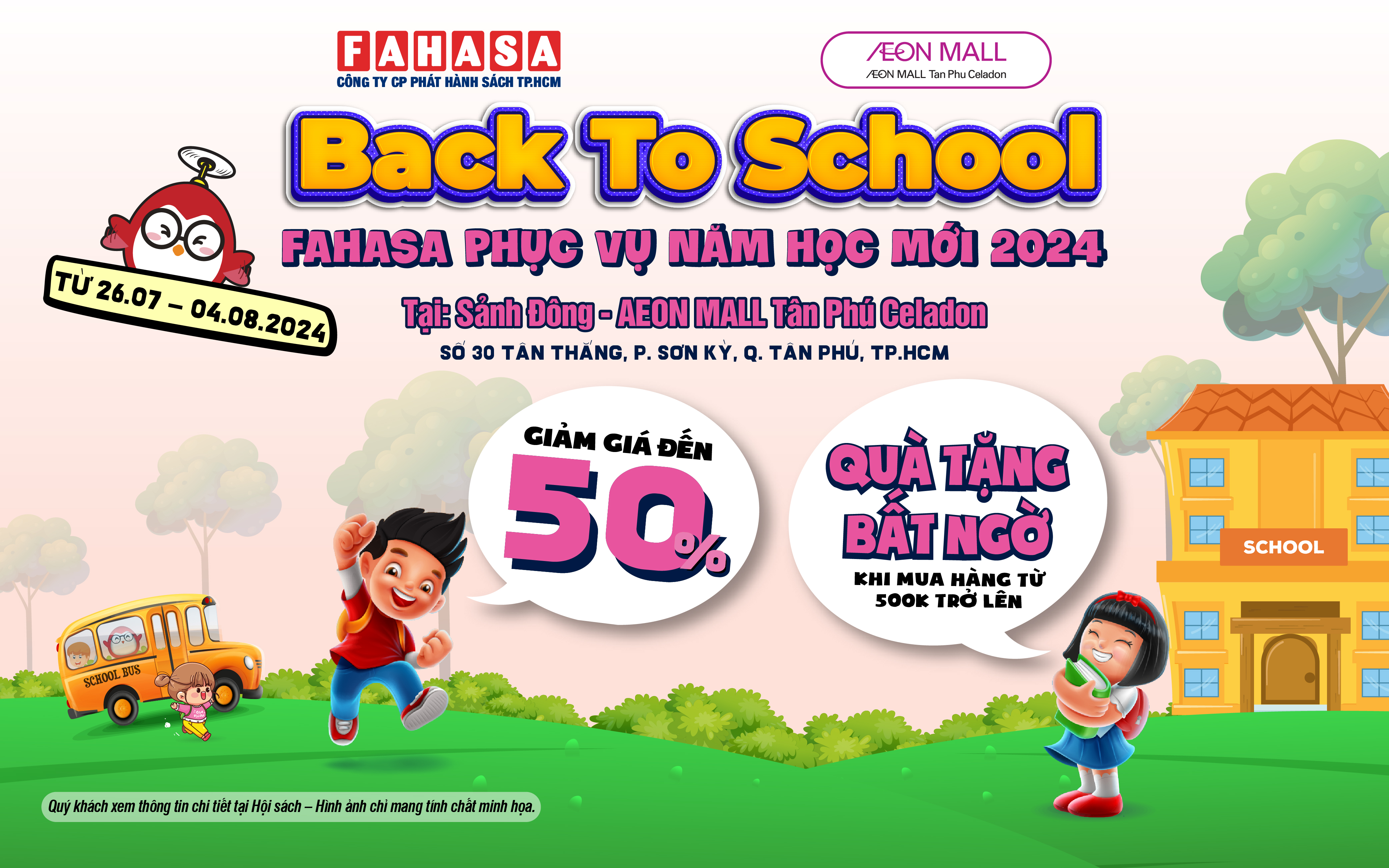 [FAHASA] HỘI SÁCH "BACK TO SCHOOL" TẠI AEON MALL TÂN PHÚ CELADON - ĐIỂM HẸN LÝ TƯỞNG CHO CÁC “CHIẾN THẦN HỌC ĐƯỜNG”