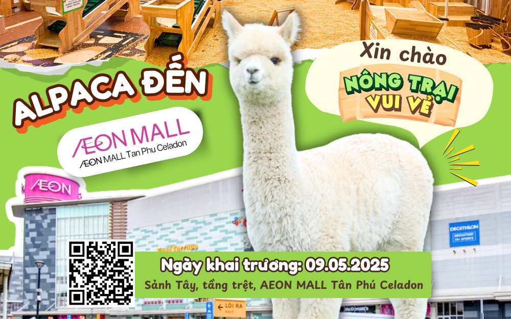 NÔNG TRẠI VUI VẺ CHÍNH THỨC ĐỔ BỘ AEON MALL TÂN PHÚ CELADON