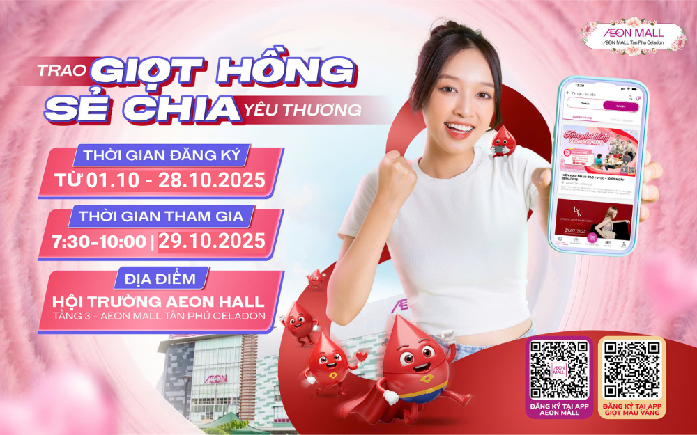 HIẾN MÁU NHÂN ĐẠO | 07:30 ~ 10:00 NGÀY 29/10/2025