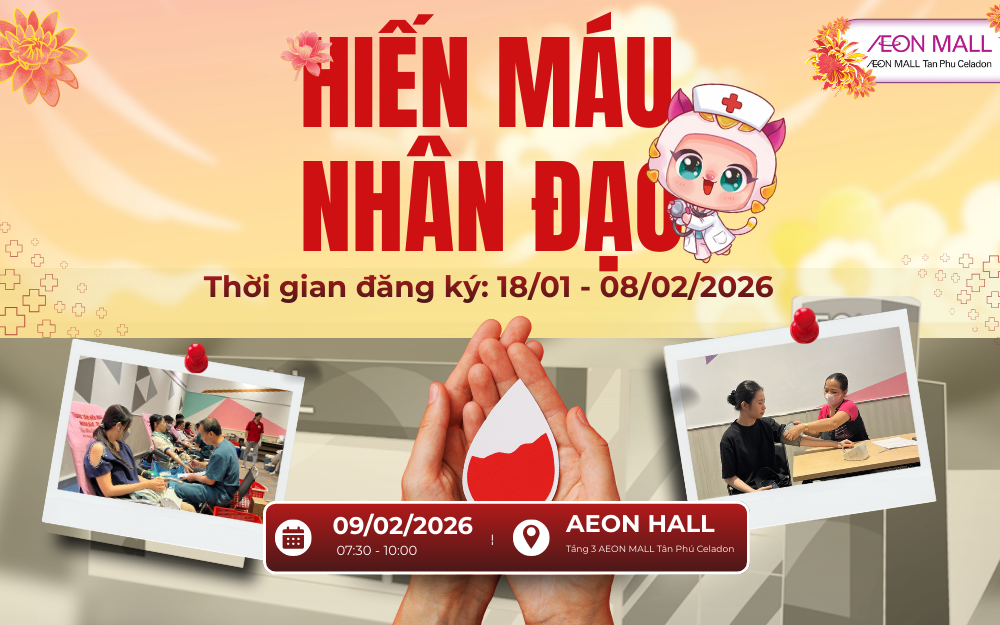 HIẾN MÁU NHÂN ĐẠO | 07:30 ~ 10:00 NGÀY 09/02/2026