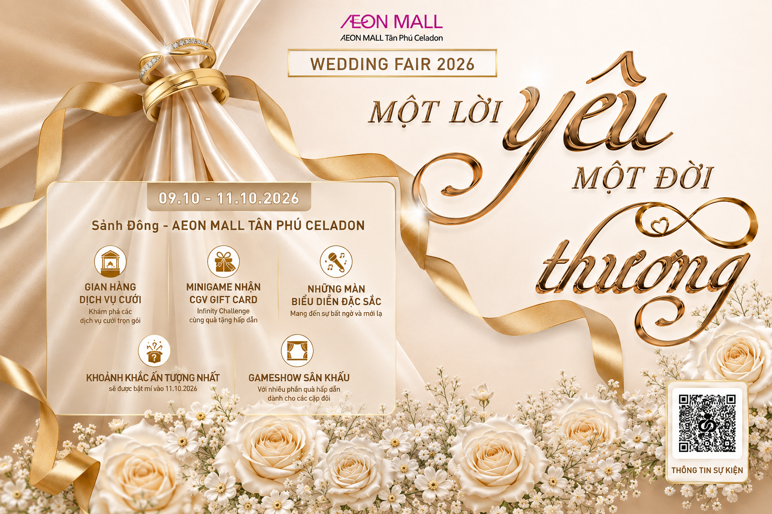 WEDDING FAIR 2026 – MỘT LỜI YÊU, MỘT ĐỜI THƯƠNG TẠI AEON MALL TÂN PHÚ CELADON