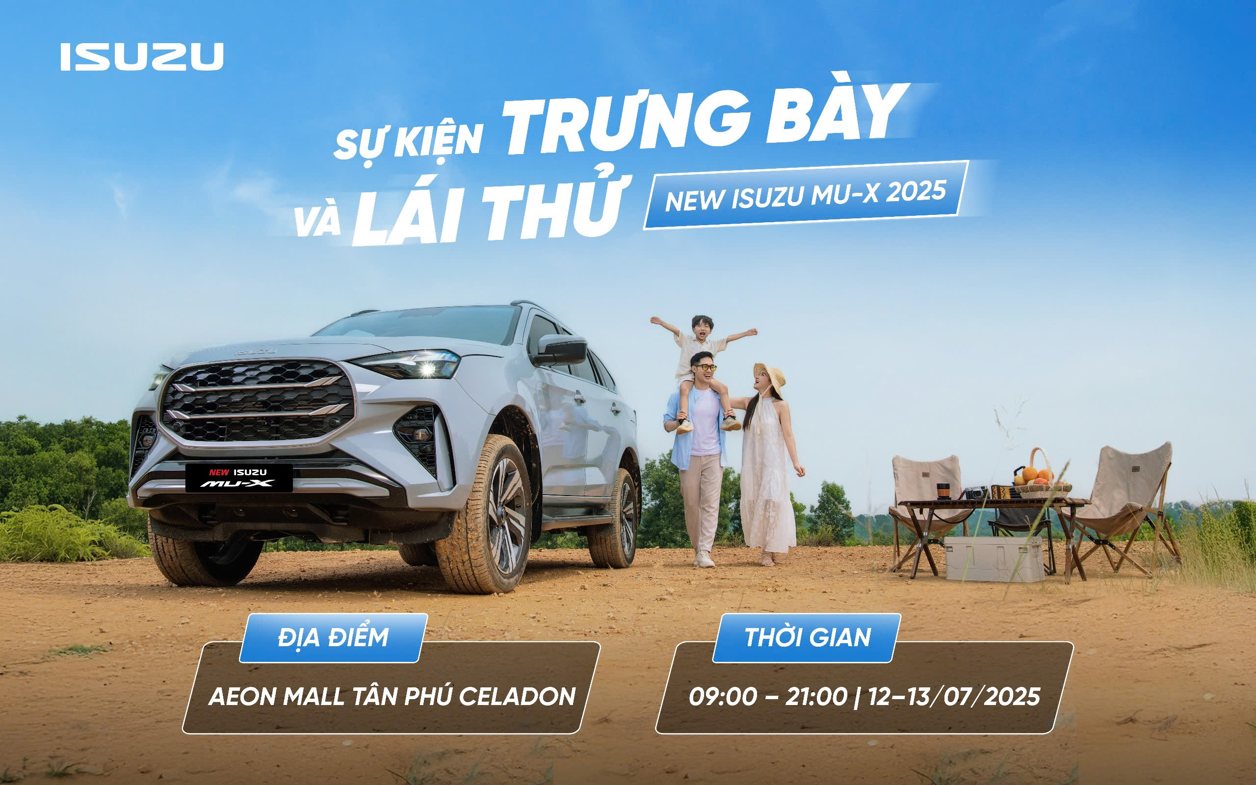 SỰ KIỆN TRƯNG BÀY & LÁI THỬ XE NEW ISUZU MU-X 2025 TẠI AEON MALL TÂN PHÚ CELADON: TRỌN LỐI ĐI RIÊNG