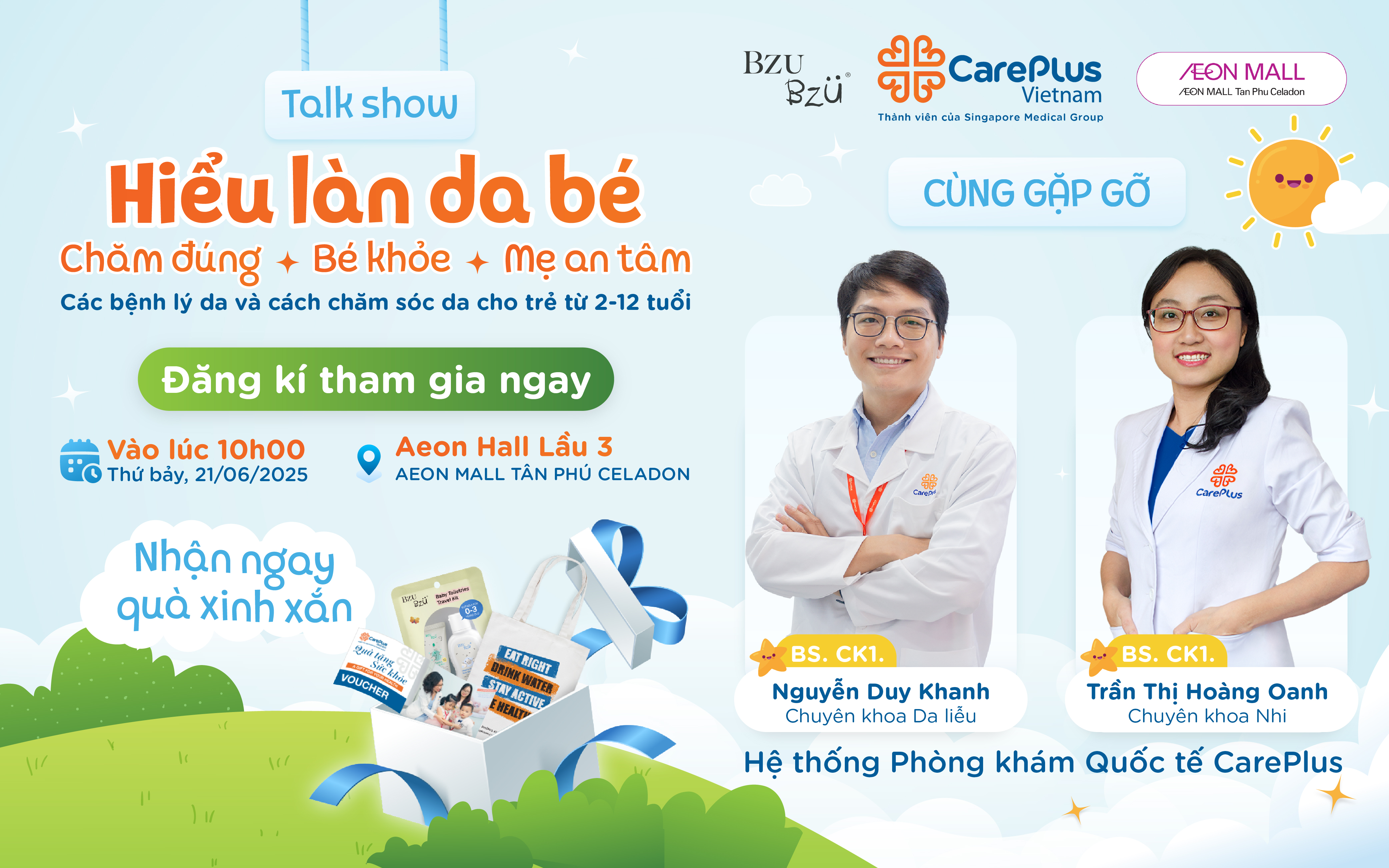 TALKSHOW: HIỂU LÀN DA BÉ – CHĂM ĐÚNG, BÉ KHỎE, MẸ AN TÂM