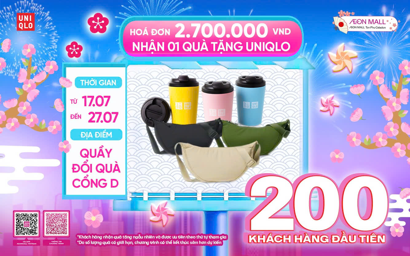 HÓA ĐƠN 2.700.000 VND NHẬN 01 QUÀ TẶNG UNIQLO