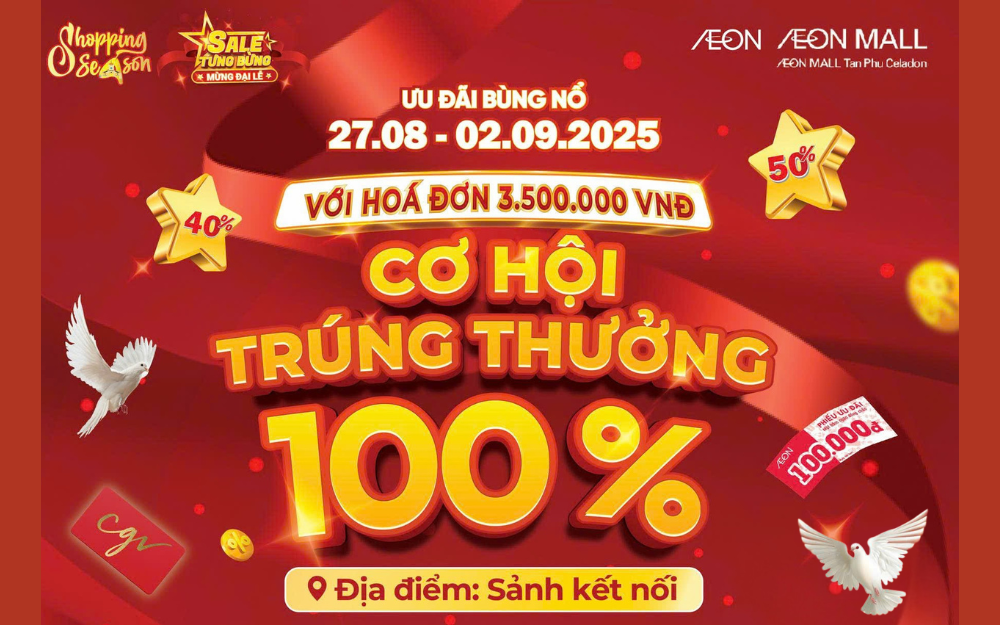 ƯU ĐÃI BÙNG NỔ VỚI HÓA ĐƠN TỪ 3.500.000 VNĐ