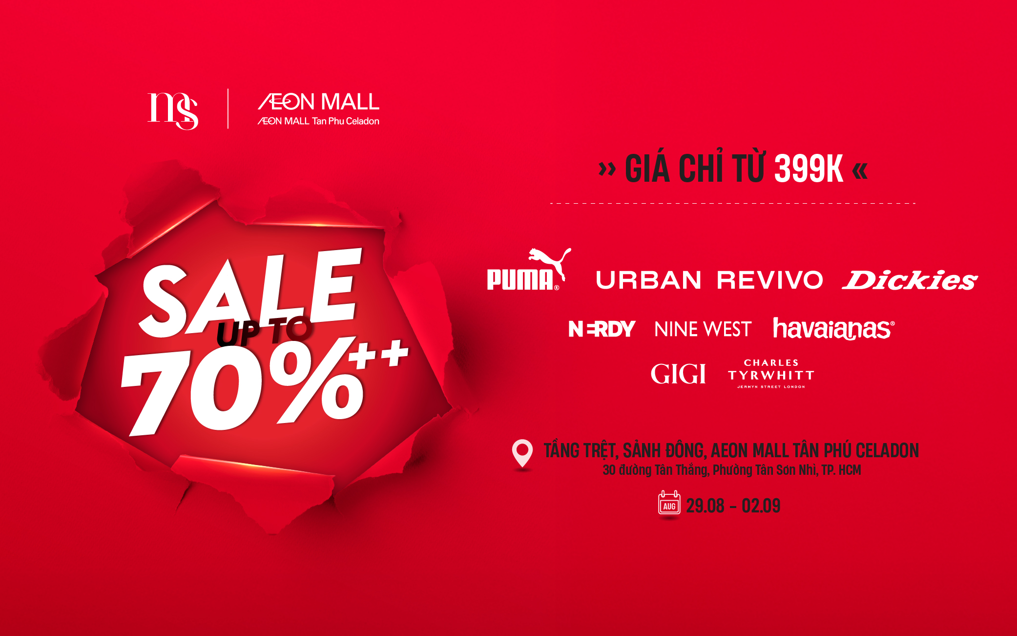 SĂN SALE SIÊU HOT CHỈ CÓ TẠI AEON MALL TÂN PHÚ CELADON