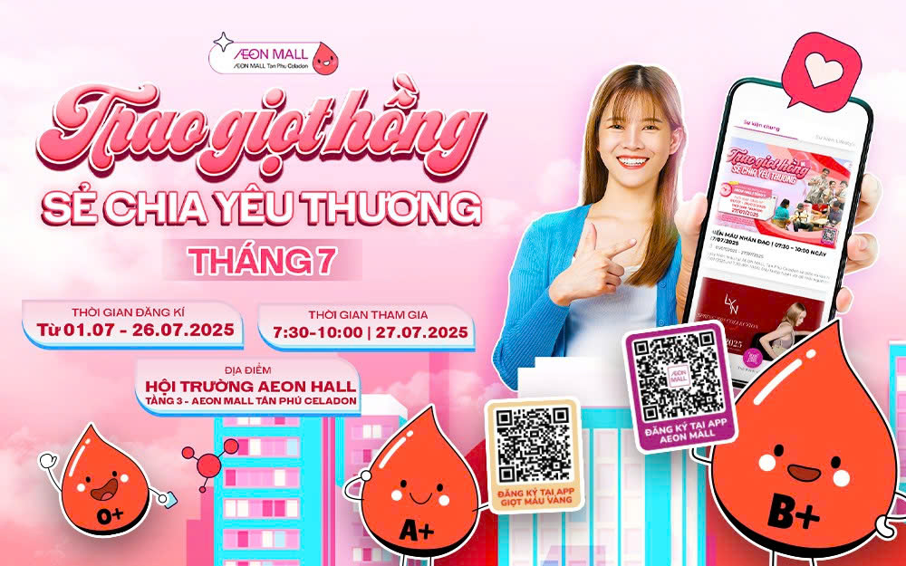 HIẾN MÁU NHÂN ĐẠO | 07:30 ~ 10:00 NGÀY 27/07/2025