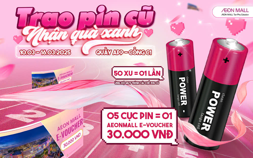 TRAO PIN CŨ – NHẬN QUÀ XANH