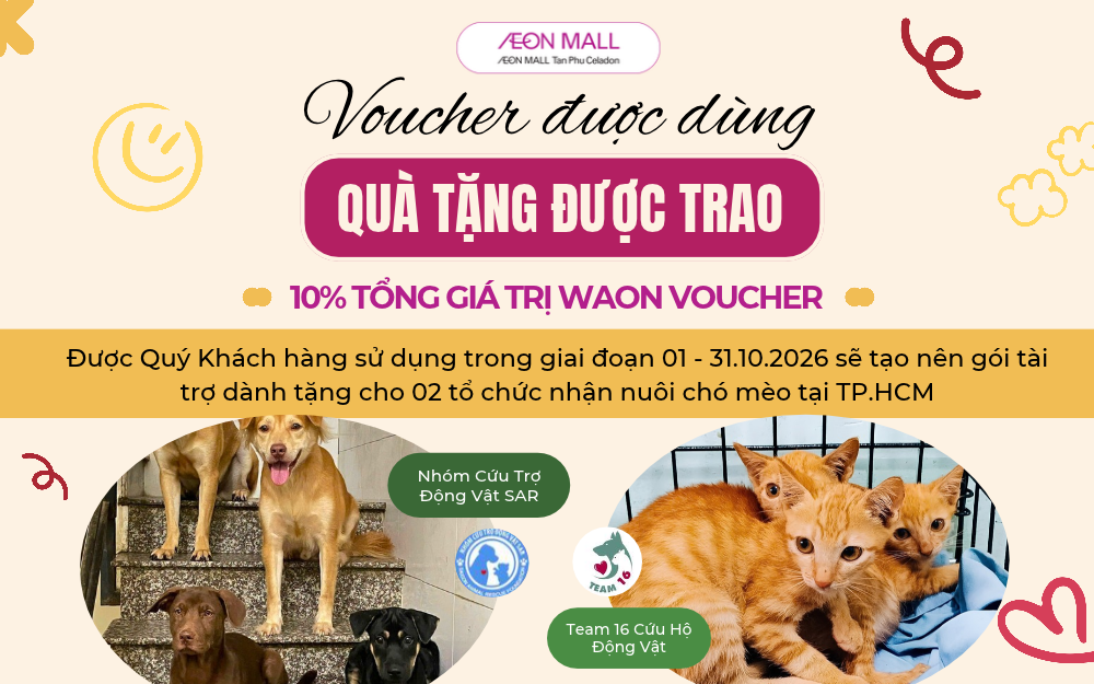 VOUCHER ĐƯỢC DÙNG QUÀ TẶNG ĐƯỢC TRAO