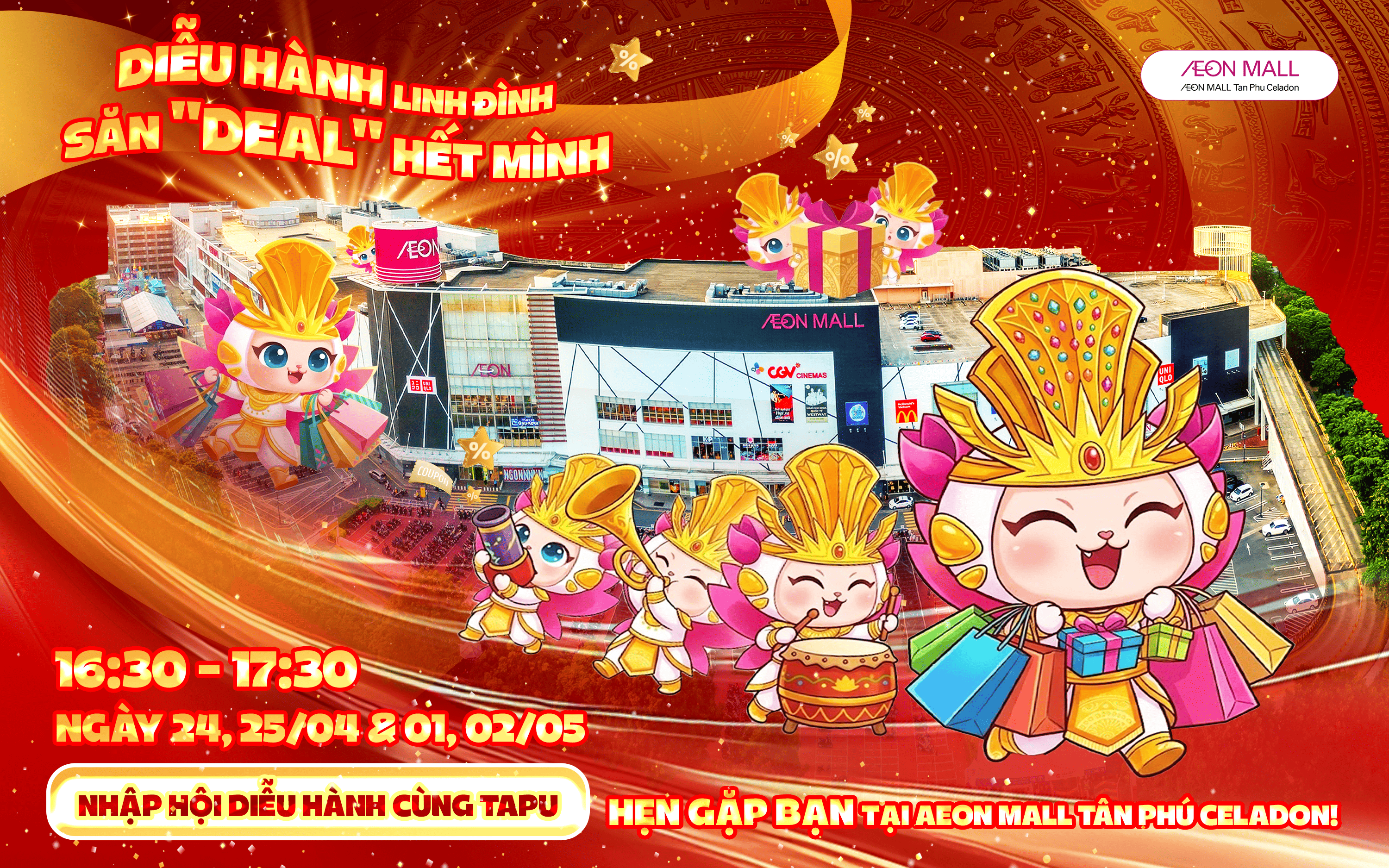 DIỄU HÀNH CÙNG TAPU MỪNG ĐẠI LỄ