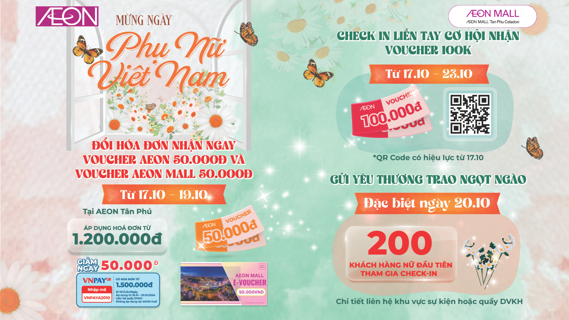 MỪNG NGÀY PHỤ NỮ VIỆT NAM - NHẬN NGAY AEONMALL VOUCHER CỰC HẤP DẪN