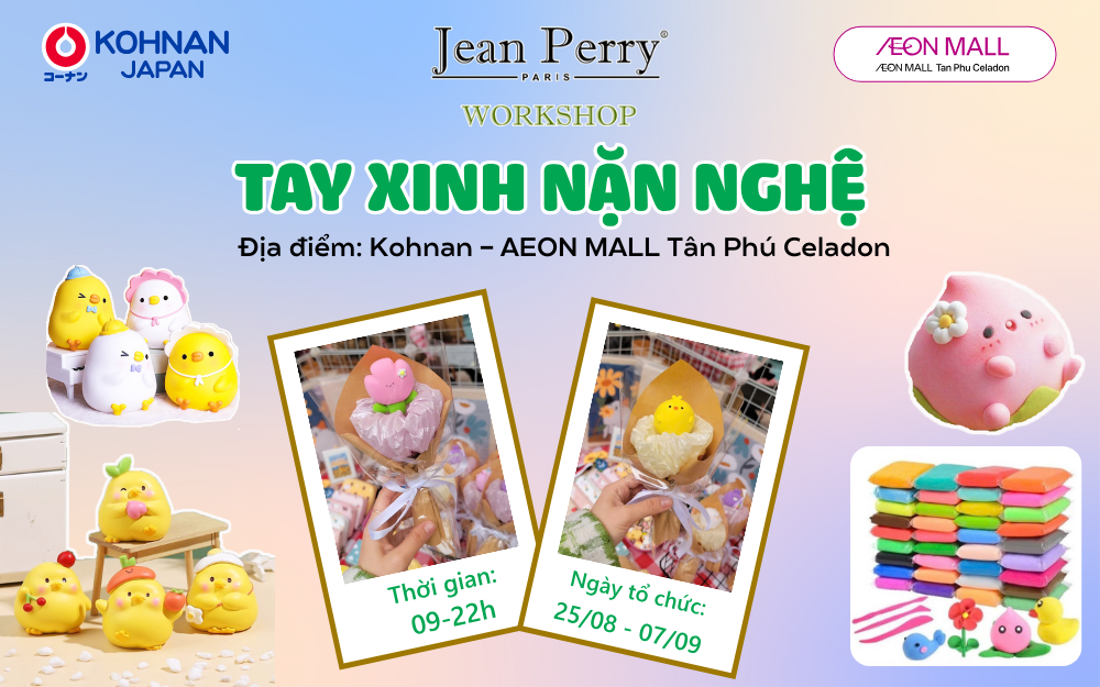 WORKSHOP – SÁNG TẠO BÓ HOA ĐẤT SÉT TẠI KOHNAN – AEON MALL TÂN PHÚ CELADON