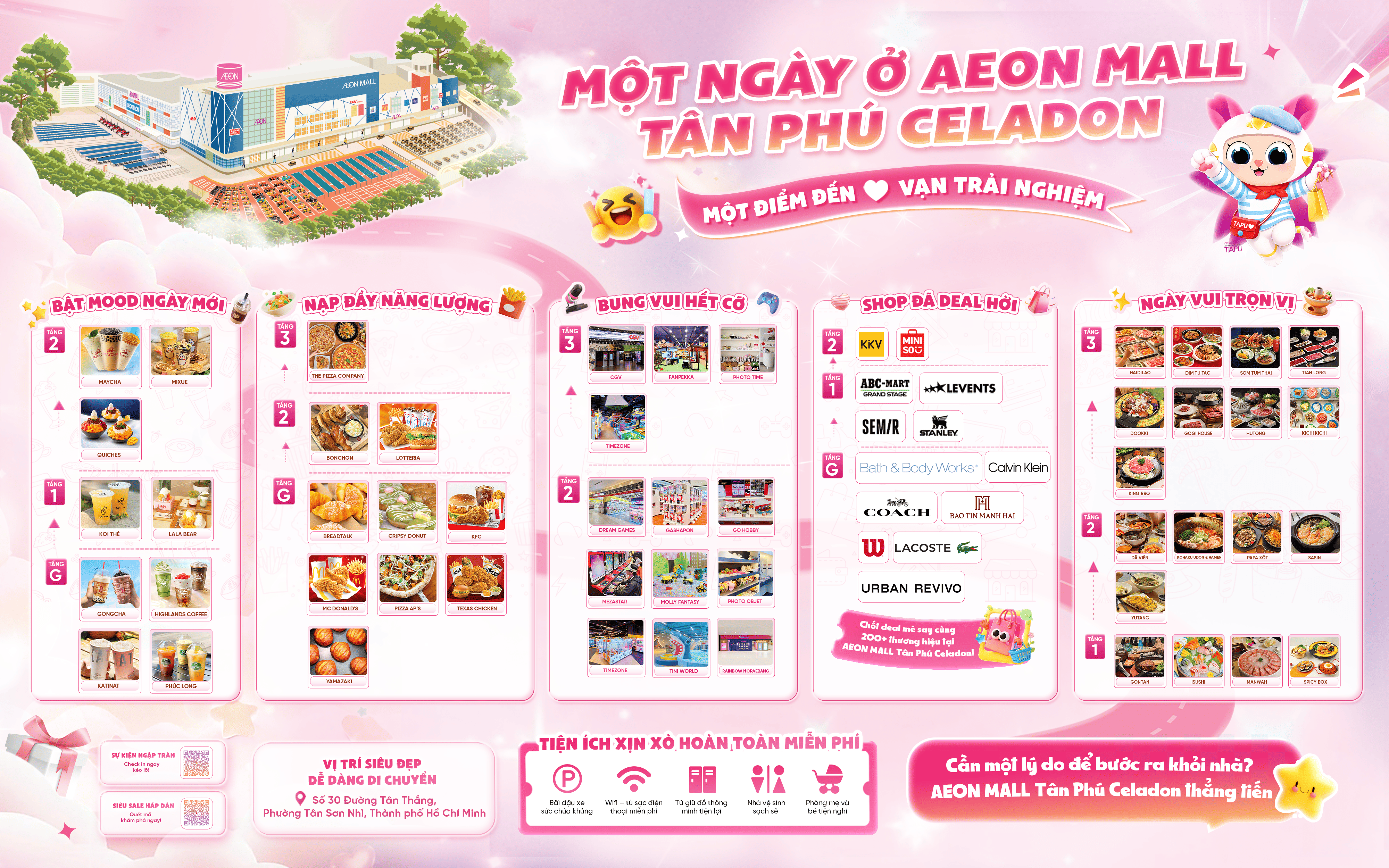 MỘT NGÀY TẠI AEON MALL TÂN PHÚ CELADON – MỘT ĐIỂM ĐẾN, VẠN TRẢI NGHIỆM