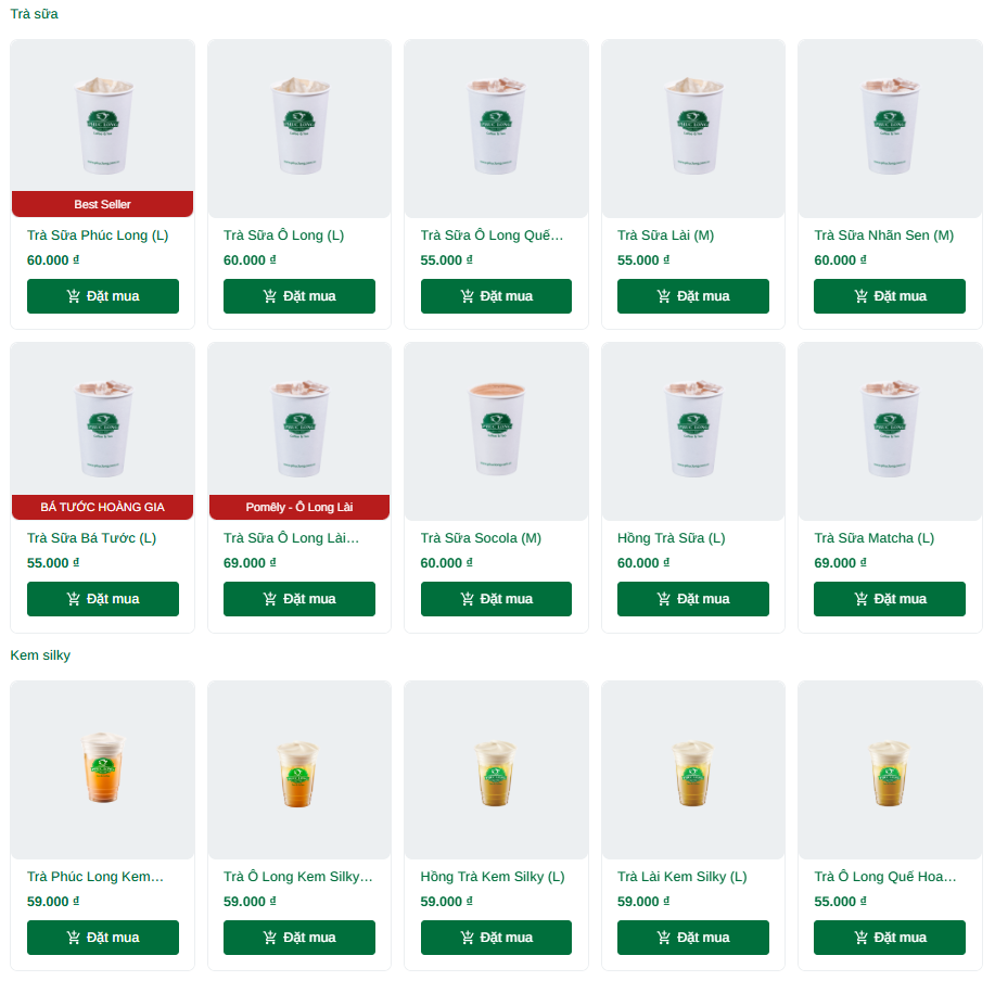 Cập nhật menu Phúc Long đầy đủ kèm giá chi tiết tết 2026