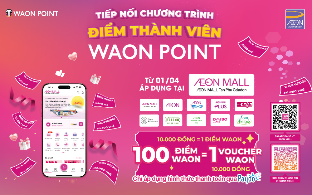 DANH SÁCH CỬA HÀNG TÍCH ĐIỂM WAON