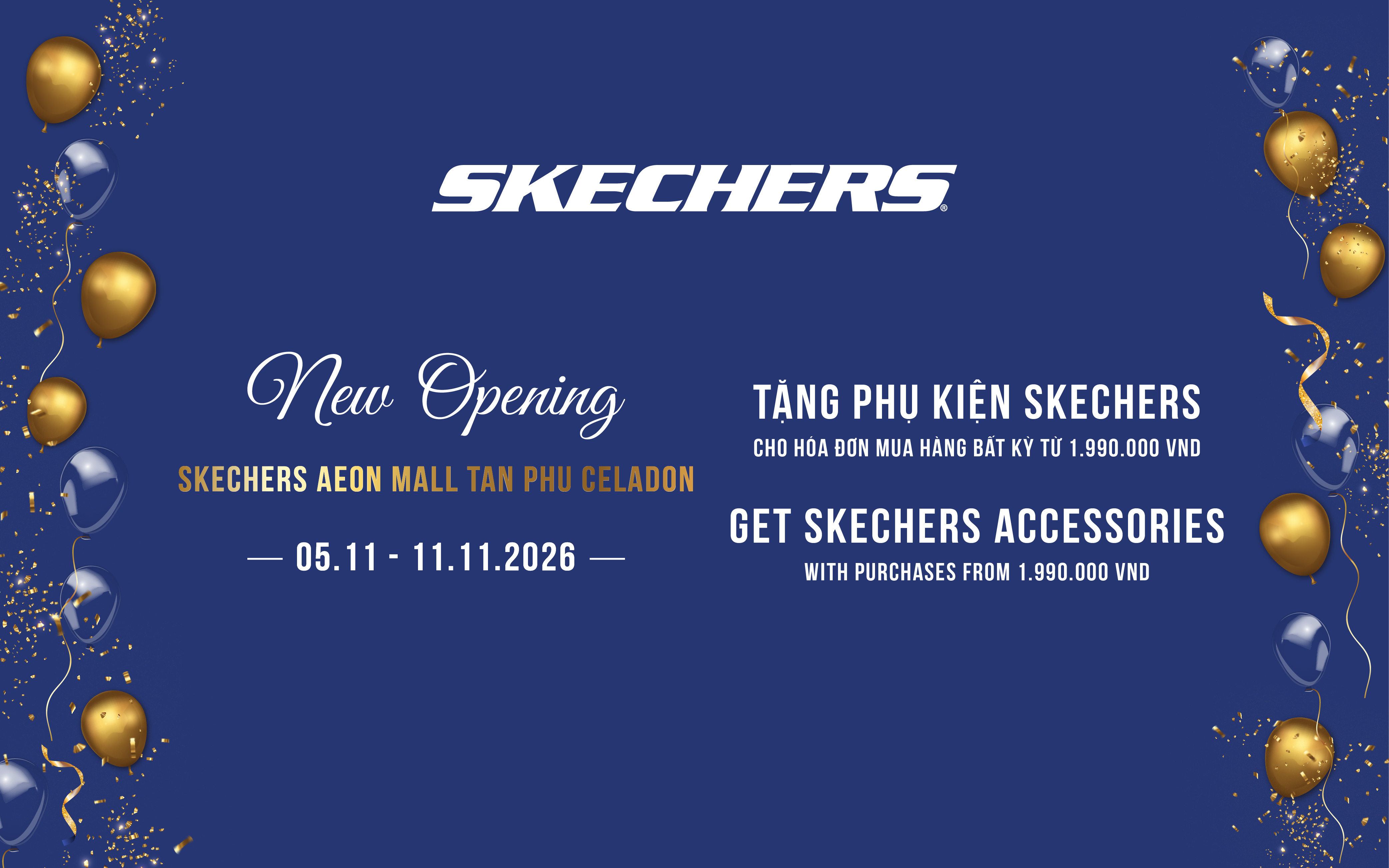 [NÂNG CẤP CỬA HÀNG] SKECHERS TRỞ LẠI TẠI AEON MALL TÂN PHÚ CELADON – DIỆN MẠO MỚI, TRẢI NGHIỆM MỚI
