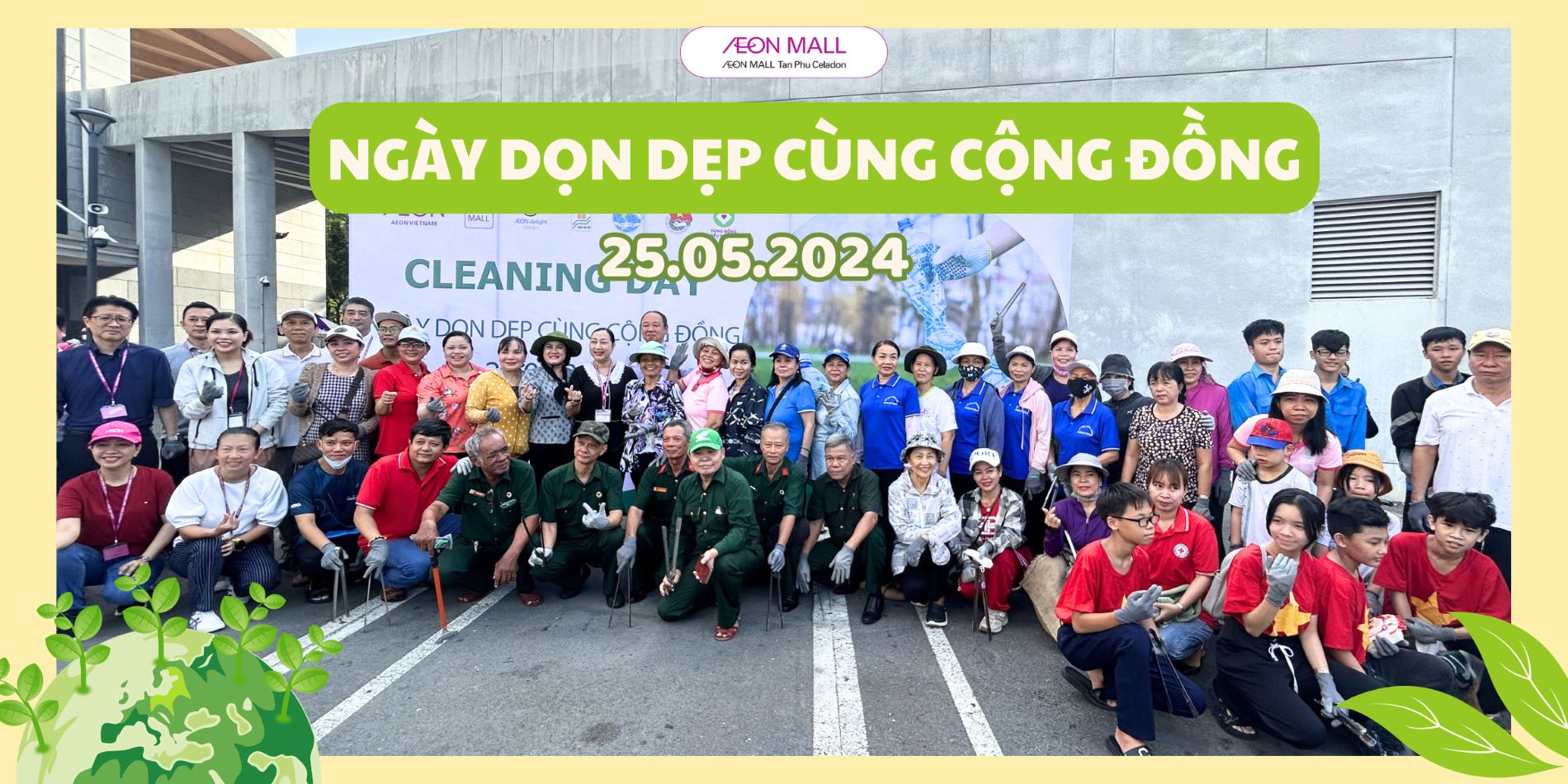 NGÀY DỌN DẸP CÙNG CỘNG ĐỒNG TẠI AEON MALL TÂN PHÚ CELADON