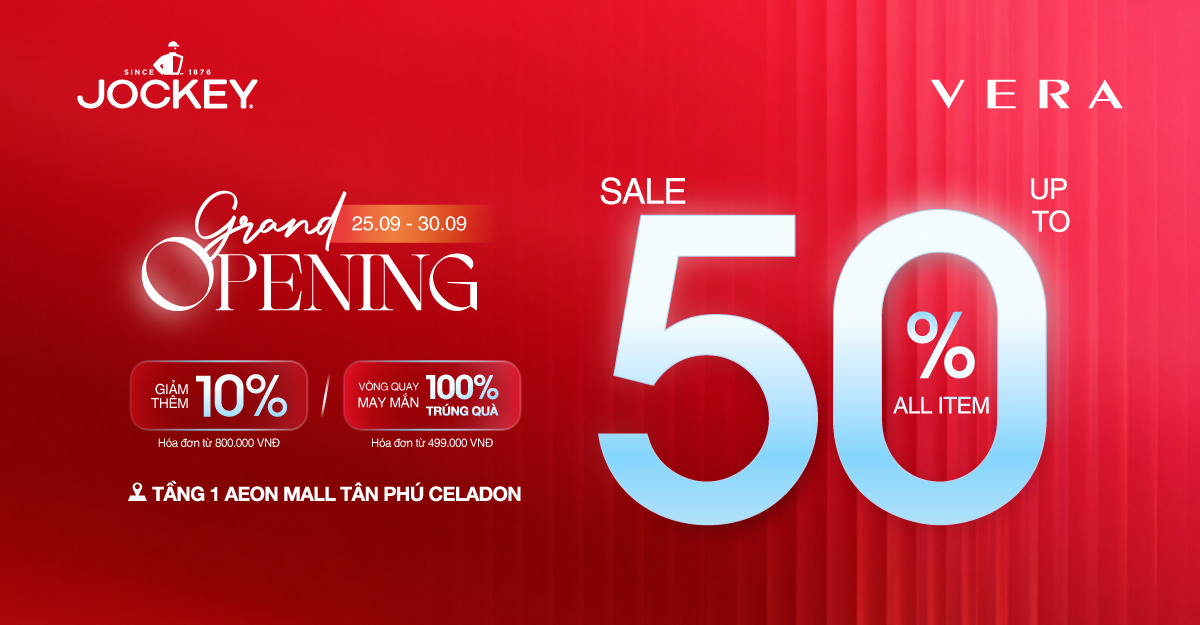 [NÂNG CẤP CỬA HÀNG MỚI] VERA - JOCKEY AEON MALL TÂN PHÚ CELADON