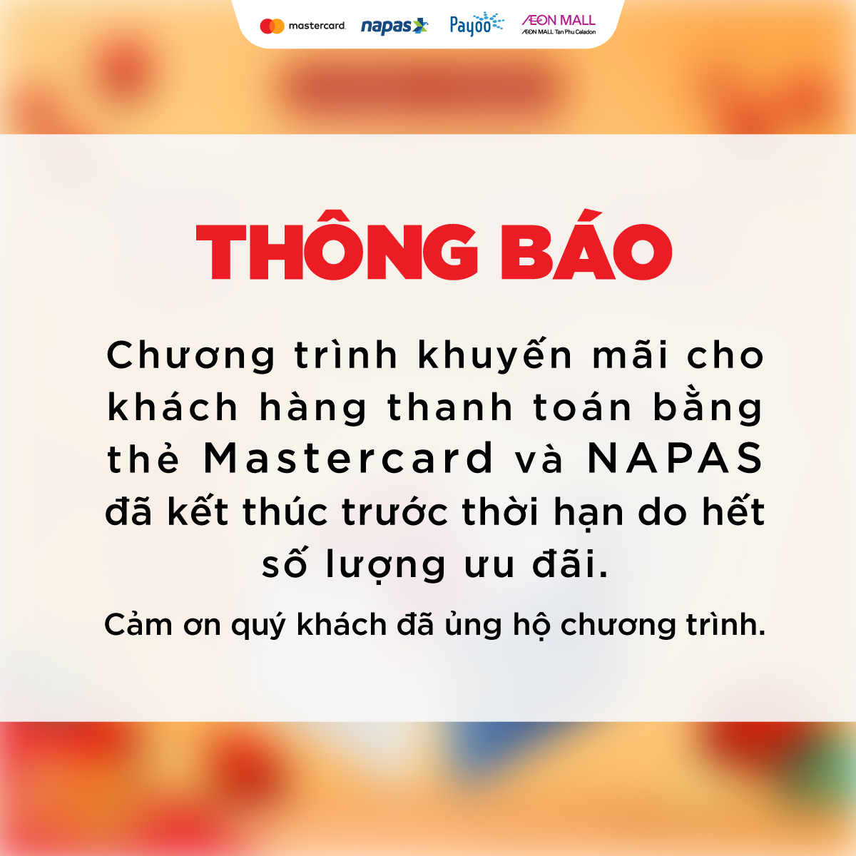 TẾT CẬN KỀ! THANH TOÁN CHẠM TẠI AEON MALL TÂN PHÚ CELADON, GIẢM NGAY 15%