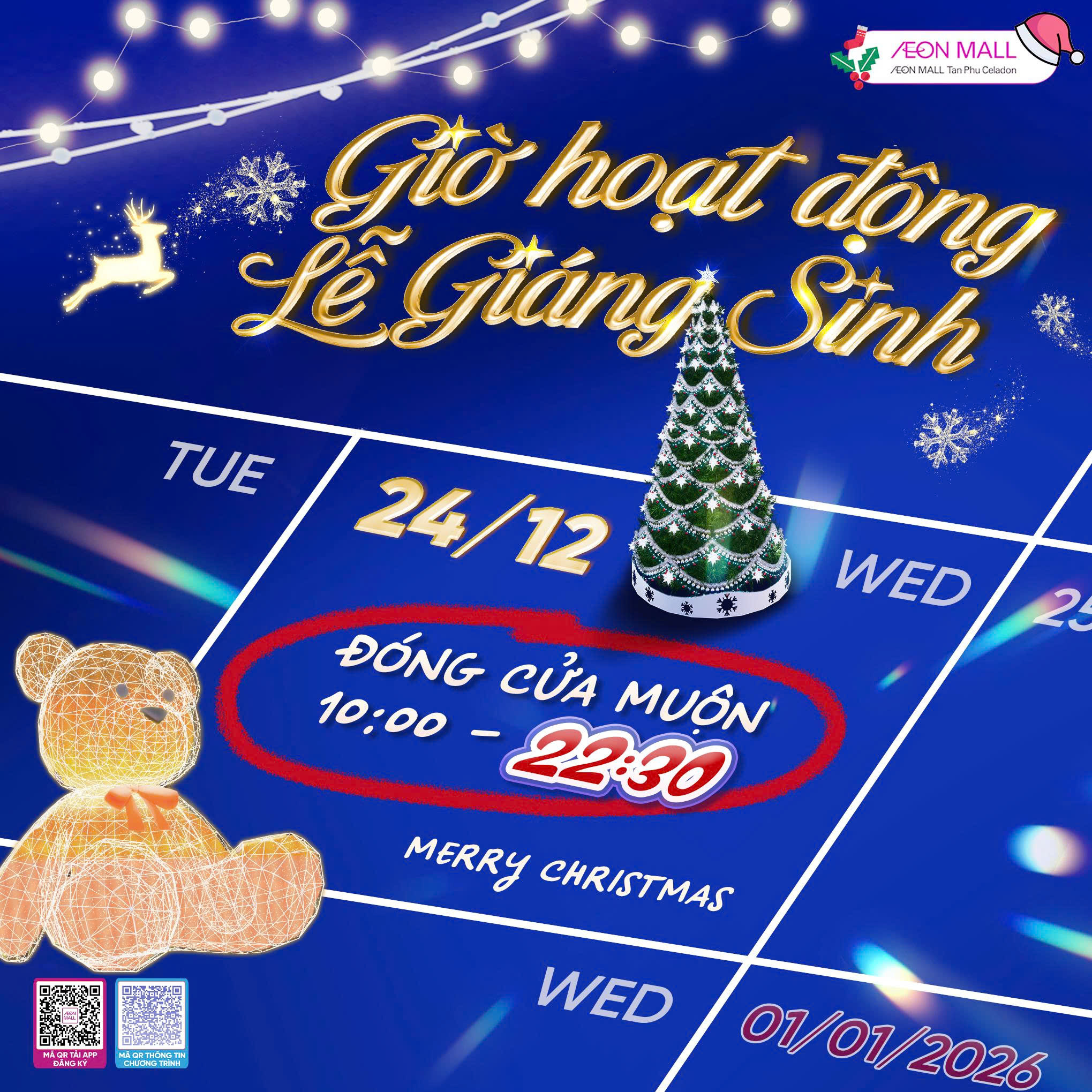 LỊCH HOẠT ĐỘNG GIÁNG SINH 2025