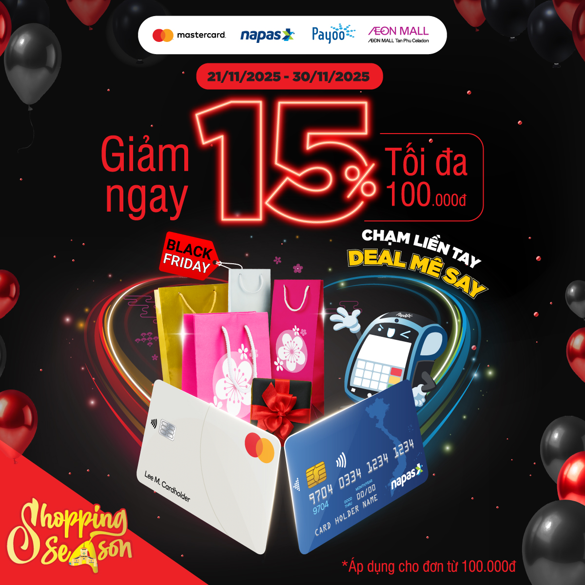 GIẢM NGAY 15% TỐI ĐA 100.000 VNĐ