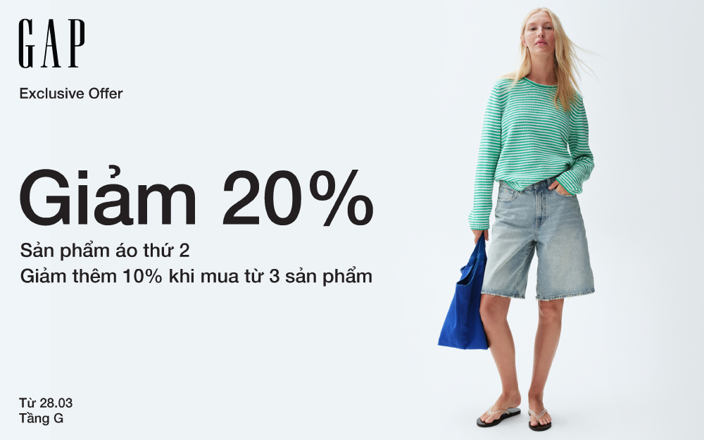 GAP | EXCLUSIVE OFFER - GIẢM 20% CHO SẢN PHẨM ÁO THỨ HAI!
