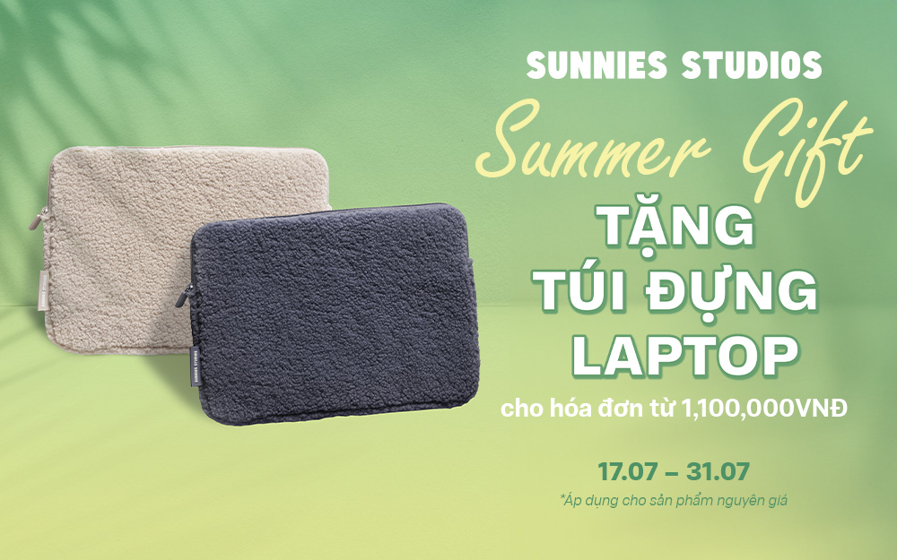 Sunnies Studios - Summer Gift | Nhận ngay túi laptop khi mua hàng với hóa đơn từ 1,100,000 VND.