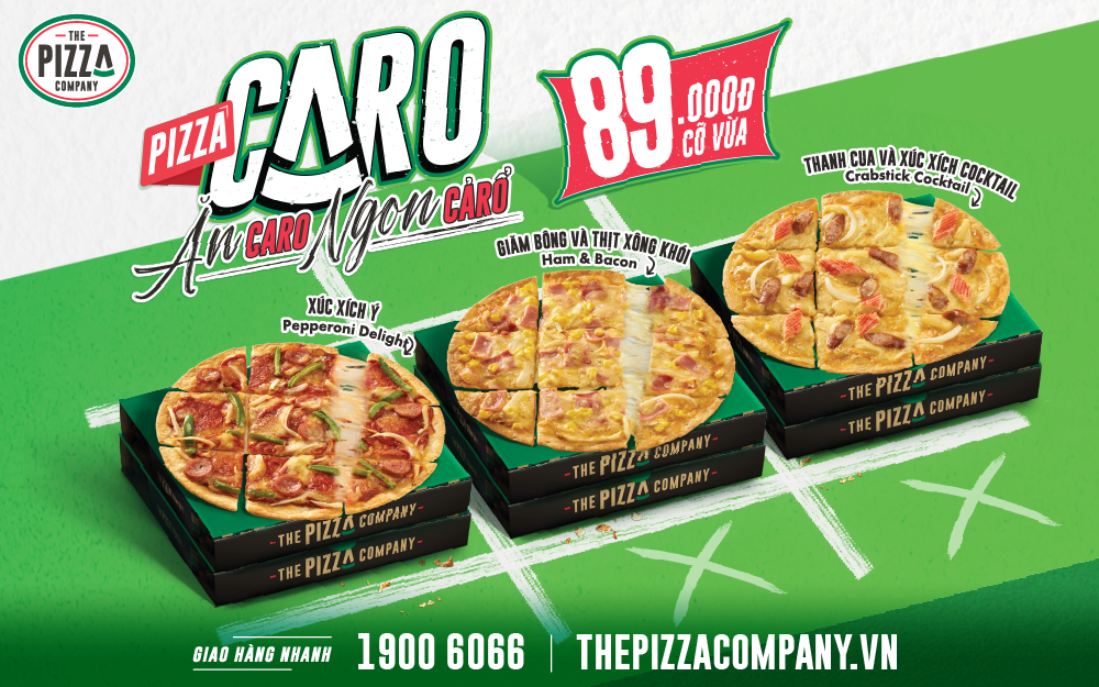 THE PIZZA COMPANY |  PIZZA CARO ĂN NGON CẢ RỔ
