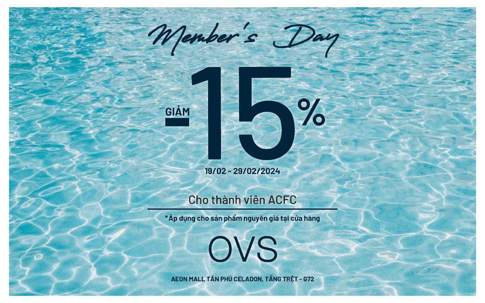 SPECIAL OFFER FOR OVS'S MEMBERS