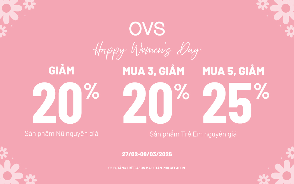 HAPPY WOMEN'S DAY - SPECIAL OFFER FROM OVS