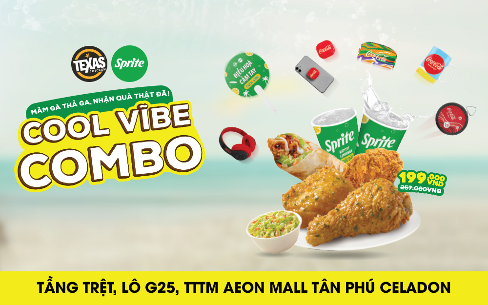 MĂM GÀ THẢ GA – NHẬN QUÀ THẬT ĐÃ CÙNG TEXAS CHICKEN & SPRITE