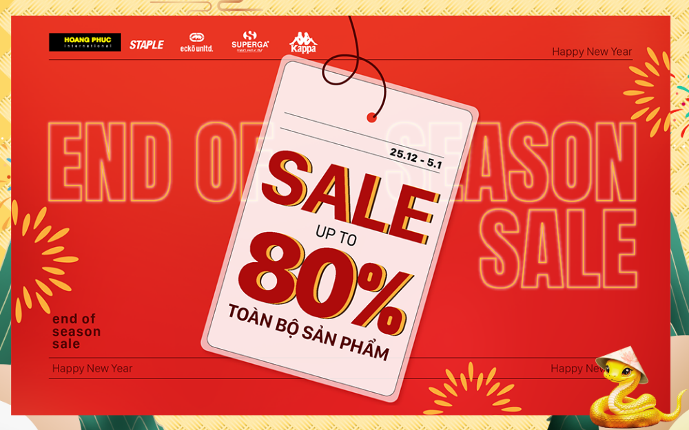 GIẢM ĐẾN 80% | HAPPY NEW YEAR - END OF SEASON SALE