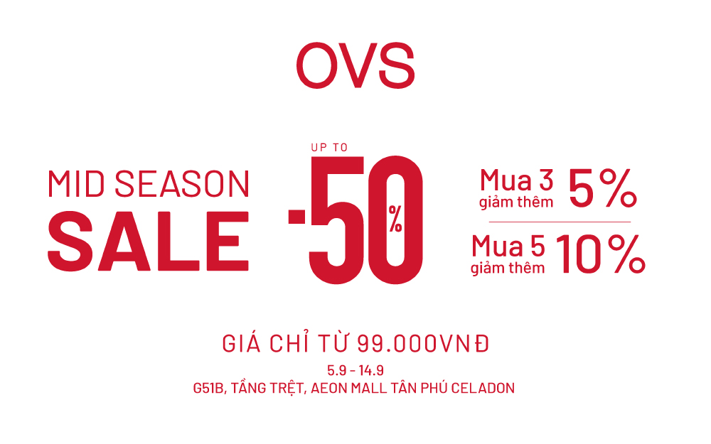 OVS | MID SEASON SALE - SALE UP TO 50%