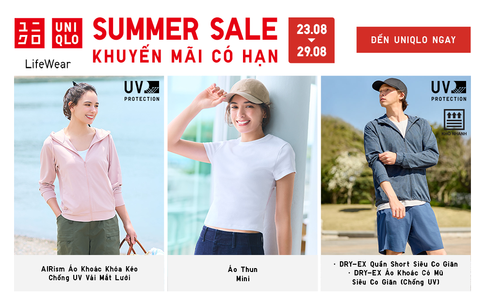 SUMMER SALE - KHUYẾN MÃI CUỐI HÈ BẠN KHÔNG THỂ BỎ LỠ TỪ UNIQLO