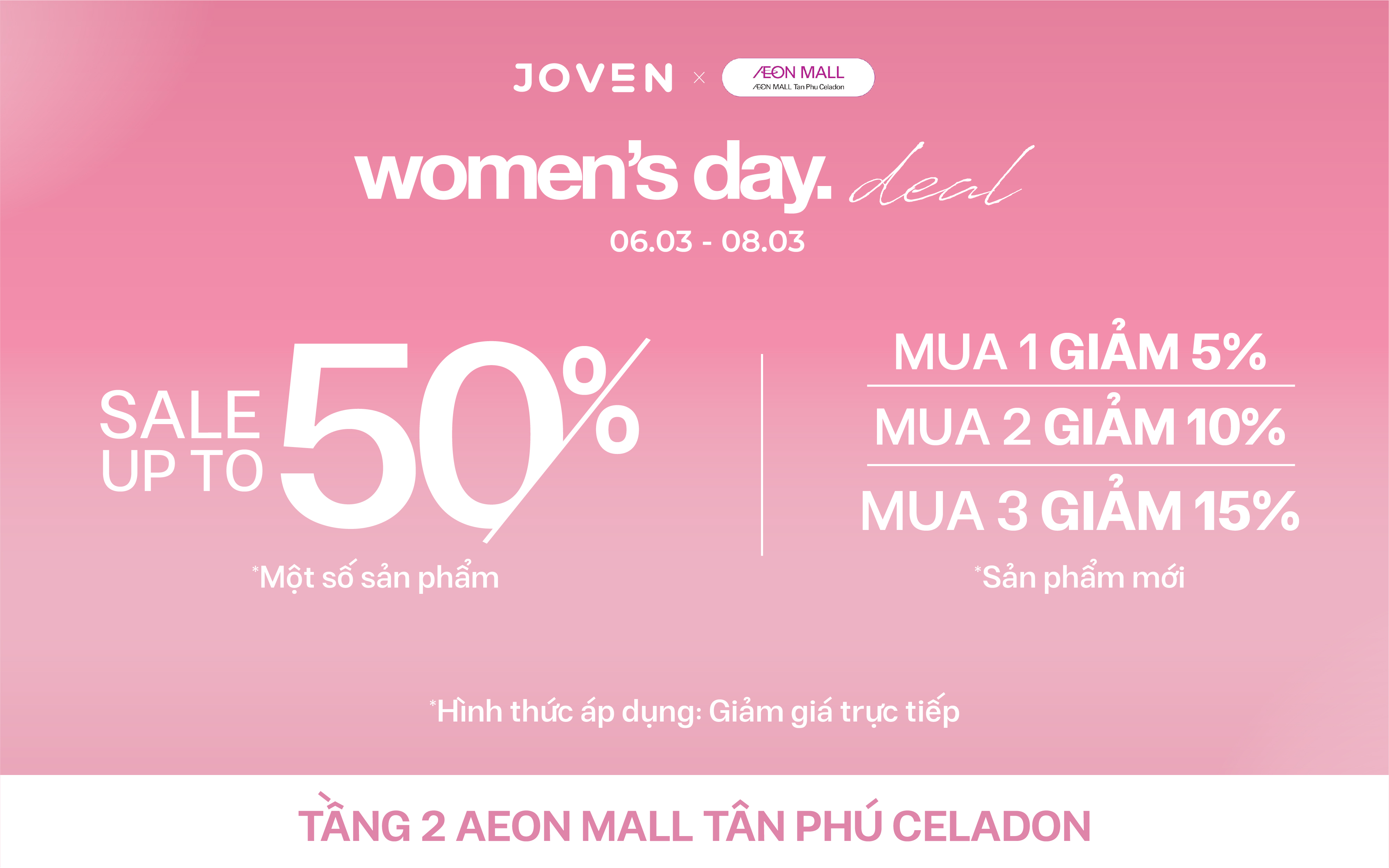 𝗝𝗢𝗩𝗘𝗡 x WOMEN'S DAY: DEAL XỊN CHO NÀNG XINH