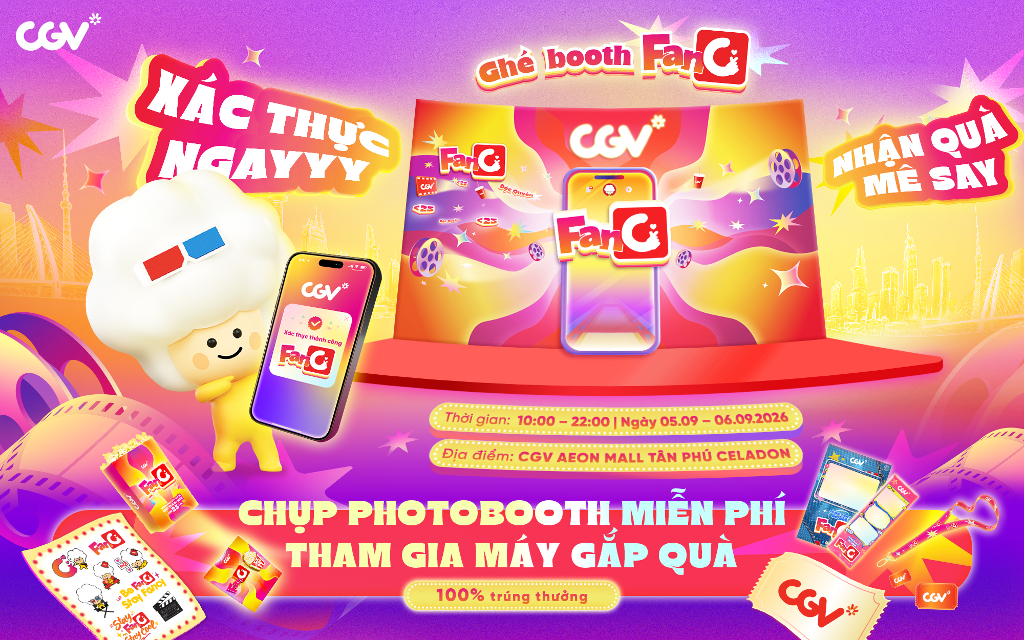 KHÁM PHÁ BOOTH FANC TẠI CGV AEON MALL TÂN PHÚ CELADON – CHECK-IN, QUAY GACHA VÀ NHẬN QUÀ